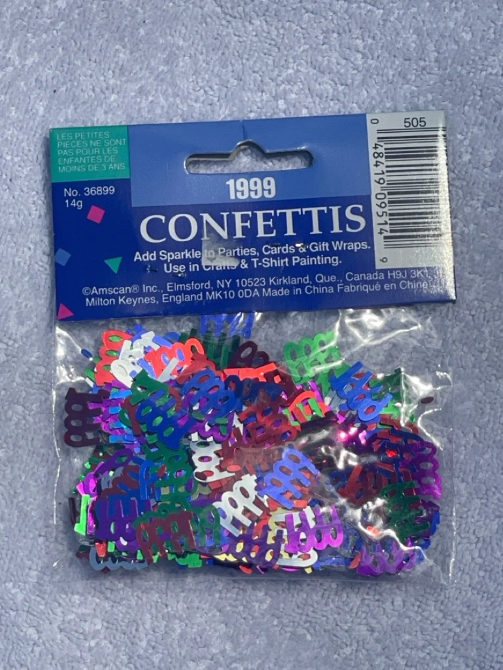 Amscan Metallic Multicolor 1999 Celebration Confetti
